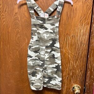 GirlsCamouflage Overalls Dress